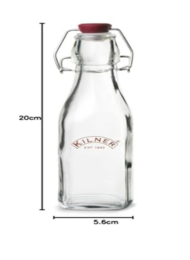 كيلنر زجاجة كيلنر بريميوم مربعة الشكل بغطاء بمشبك، 250 مل، شفافة - Image 4